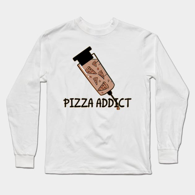 pizza addict Long Sleeve T-Shirt by conquart